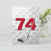 Invitation Fête de golf pour les 74 ans (Debout devant)