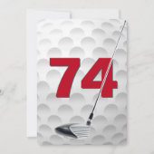 Invitation Fête de golf pour les 74 ans (Devant)
