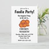 Invitation Fête de gourmand de restauration rapide Nugget de (Debout devant)