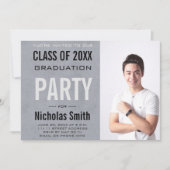 Invitation Fête de Grad Blue masculin moderne (Devant)