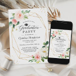Invitation Fête de graduation 2025 Fille Blush Rose Floral<br><div class="desc">Fêtez votre graduation en style avec cette Invitation Florale Rose Fille Blush! Cette belle invitation présente un joli design floral rose vif qui fera de votre fête un sentiment spécial. Que vous soyez diplômé du lycée ou de l'université, cette invitation est parfaite pour quiconque veut organiser une soirée chic et...</div>