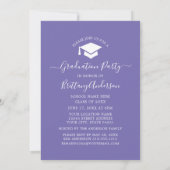 Invitation Fête de graduation Arch Periwinkle moderne (Dos)