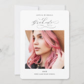 Invitation Fête de graduation Black Two Photo Modern (Devant)