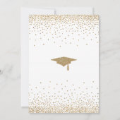 Invitation Fête de graduation Bordée Gold Confetti (Dos)