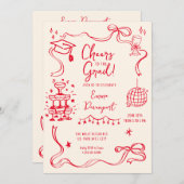 Invitation Fête de graduation de gribouillis (Devant / Derrière)