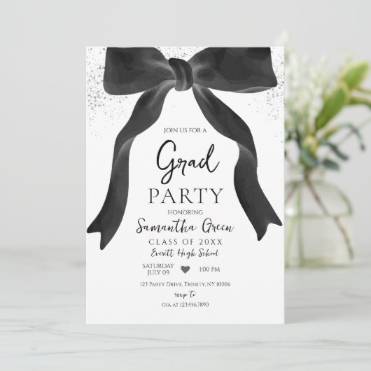 Invitation Fête de graduation de la cale noire (Debout devant)