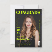 Invitation Fête de graduation de la Couverture du magazine mo (Devant)