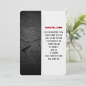 Invitation fête de graduation de la frontière noire (Debout devant)