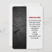 Invitation fête de graduation de la frontière noire (Devant)