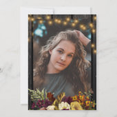 Invitation Fête de graduation de la grange brun automne (Dos)