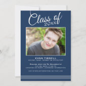 Invitation Fête de graduation de la Marine moderne - Prêt à t (Devant)