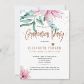 Invitation Fête de graduation de la parties scintillant de cu (Devant)