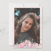 Invitation Fête de graduation de la photo de couleur d'eau ru (Dos)