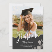 Invitation Fête de graduation de la photo de script (Devant)