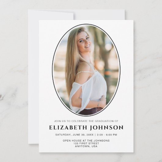 Invitation Fête de graduation de la photo de script (Dos)