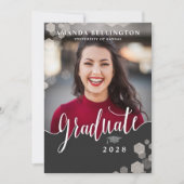 Invitation Fête de graduation de la photo de script (Devant)