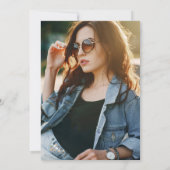 Invitation Fête de graduation de la photo en bleu gras modern (Dos)