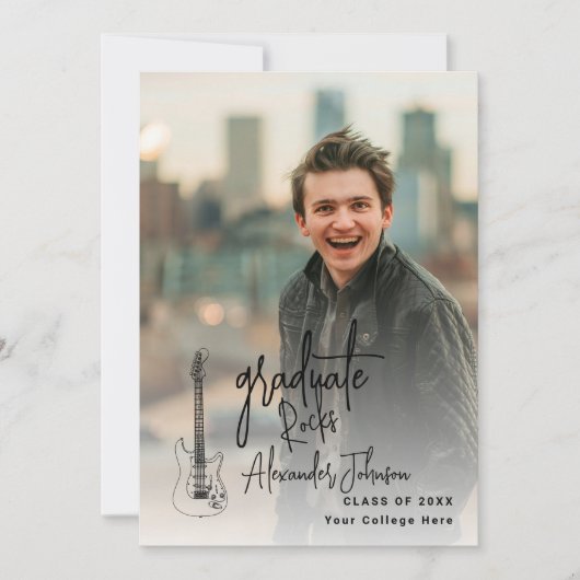 Invitation Fête de graduation de la photo verticale (Devant)