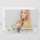 Invitation Fête de graduation de la photographie de script Go (Devant)