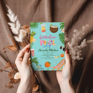 Invitation Fête de graduation de la piscine tropicale