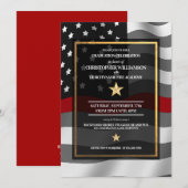 Invitation Fête de graduation de l'Académie des pompiers (Devant / Derrière)