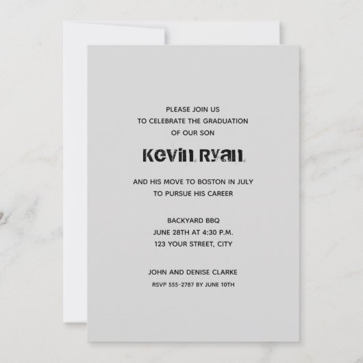 Invitation Fête de graduation de l'année audacieuse (Dos)