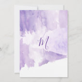 Invitation Fête de graduation de l'Aquarelle violette (Dos)