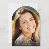 Invitation Fête de graduation de l'arc de script photo modern (Devant)