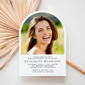 Invitation Fête de graduation de l'arc de script photo modern