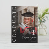 Invitation Fête de Graduation de l'école de droit de la photo (Debout devant)