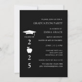 Invitation Fête de graduation de l'enseignant minimal moderne (Devant)