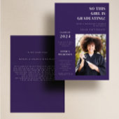 Invitation Fête de graduation de l'université de photo modern