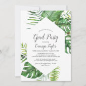 Invitation Fête de graduation de palme tropicale sauvage (Devant)