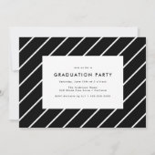 Invitation Fête de graduation de photo moderne Gras blanc sup (Dos)