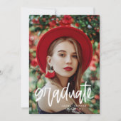 Invitation Fête de graduation de script moderne (Devant)