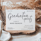 Invitation Fête de graduation de script moderne