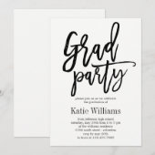 Invitation Fête de graduation des couleurs modifiées (Devant / Derrière)