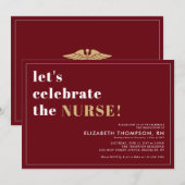 Invitation Fête de graduation des infirmières de l'école Médi (Devant / Derrière)