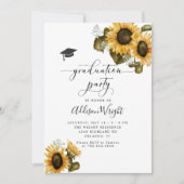 Invitation Fête de graduation des tournesols (Devant)