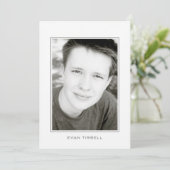 Invitation Fête de graduation du cadre photo moderne (Debout devant)