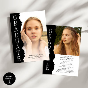 Invitation Fête de graduation du magazine photo moderne