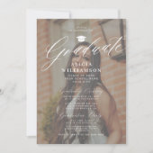 Invitation Fête de graduation du script de superposition phot (Devant)