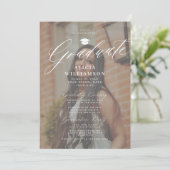 Invitation Fête de graduation du script de superposition phot (Debout devant)