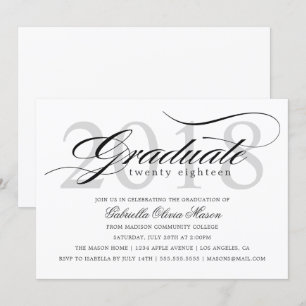 Invitation Fête de graduation élégante de l'année personnalis