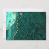 Invitation Fête de graduation en marbre vert émérite d'or mod (Dos)