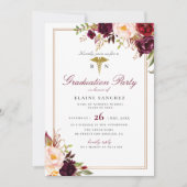 Invitation Fête de graduation en soins infirmiers floraux de  (Devant)