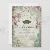 Invitation Fête de graduation Fleur sauvage colorée (Devant)