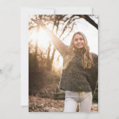 Invitation Fête de graduation florale rose pâle (Dos)