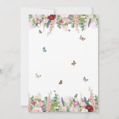 Invitation Fête de graduation florale rose romantique violet (Dos)