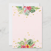 Invitation Fête de Graduation Florale Tropicale Moderne (Dos)